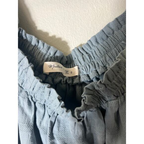 Mustard Seed Blue Flutter Sleeve Tank Top Sz S - Picture 3 of 3